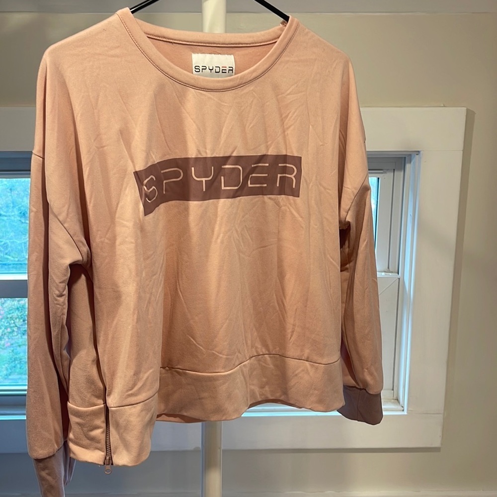 Spyder sweater in pink, size medium